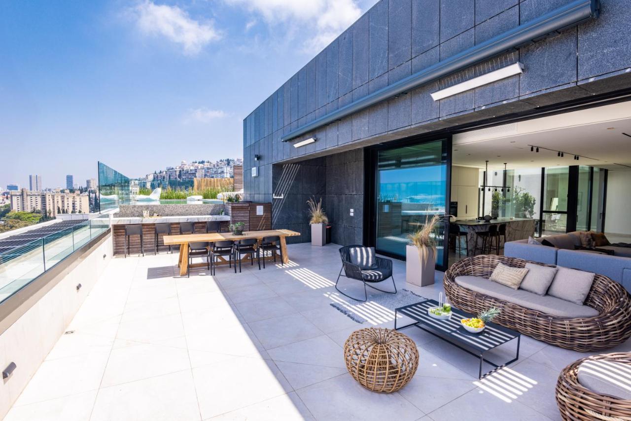 Serene - Infinity Cview Pool - 4 Bedrooms Luxury Penthouse Haifa Ngoại thất bức ảnh